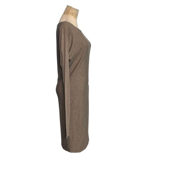 Rebecca Taylor taupe long sleeves knit dress size Medium - Picture 7 of 15